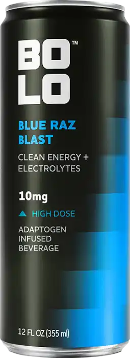BOLO Blue Raz Blast 10mg drink front view